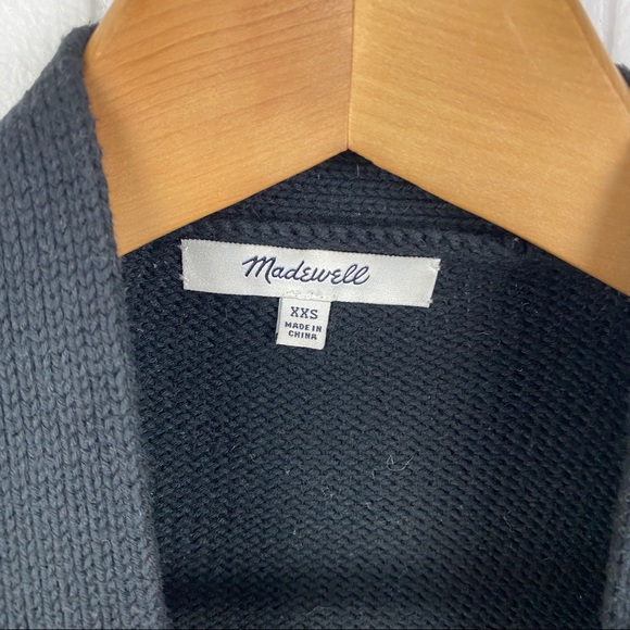 Madewell Black Midland Open Front Cardigan Sweater - Picture 4 of 8